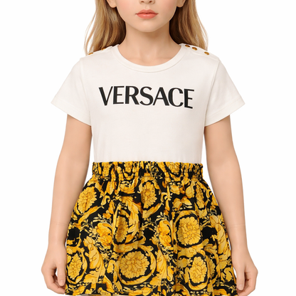 فستان فرزاتشي استعمال مرة فقط | VERSACE Dress Used- size 12- 18 months
