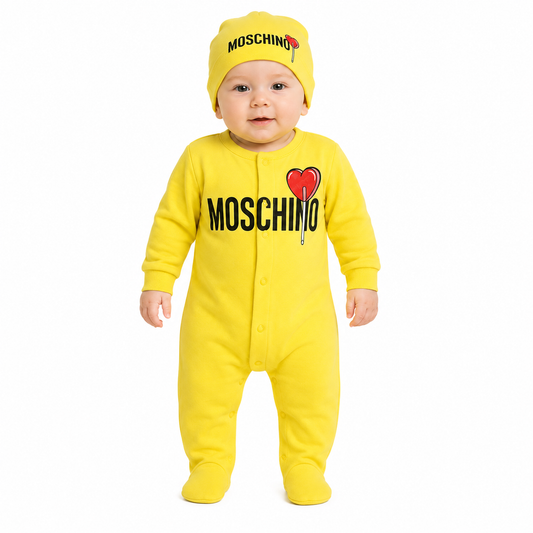 طقم موسكينو مستعمل | Moschino Baby Set Used - size 3-6 Months