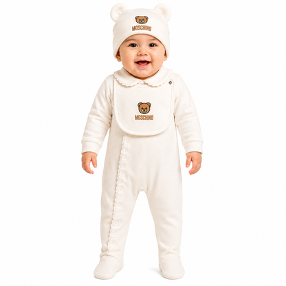 طقم موسكينو استعمال نظيف | MOSCHINO Set Used - size 6-9 Months