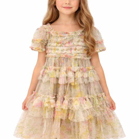 فستان طفلة نيدل اند ثريد مستعمل | Needle & Thread Dress Used - size 4