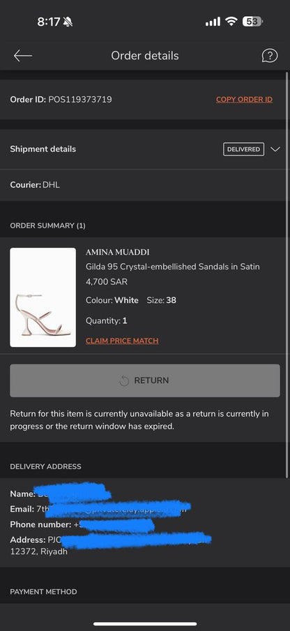 كعب أمينة معادي | Amina Muaddi Heels - Size 38