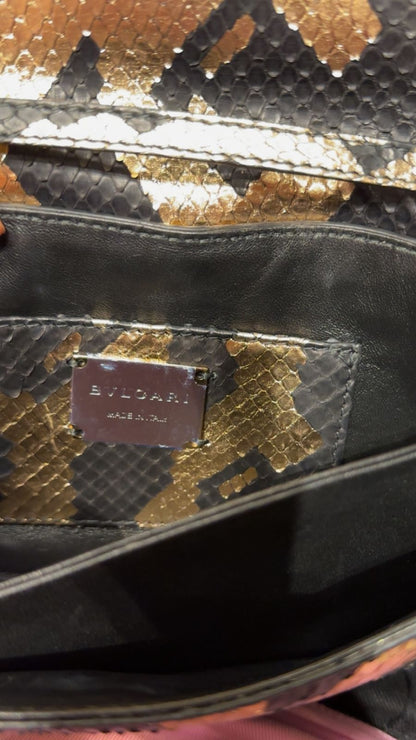 شنطة بولغاري جلد بايثون مستعملة |  BVLGARI Bag