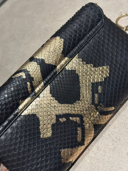 شنطة بولغاري جلد بايثون مستعملة |  BVLGARI Bag