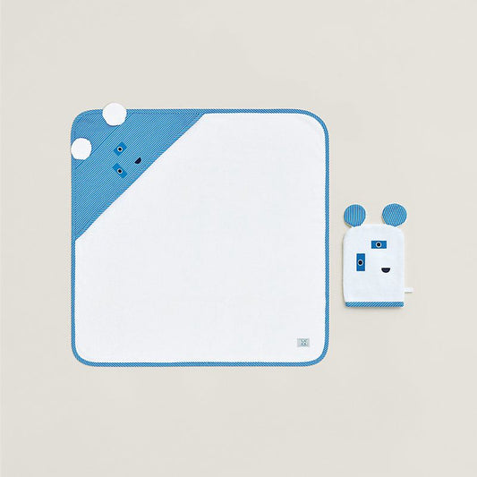 منشفة و قبعة مواليد ايرميز | Hermès Baby Towel