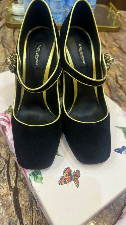 كعب مخمل دولتشي اند غابانا | Dolce & Gabbana Heels - size 38