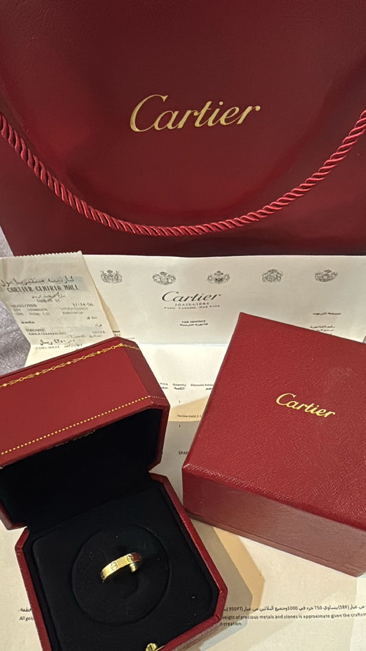 خاتم كارتييه مجموعة لوف مستعمل | Cartier Ring LOVE Collection - size 48