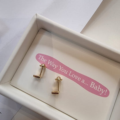 حلق ذهب و الماس بيبي فتيحي | Baby Fitaihi Earrings Diamond/ Gold