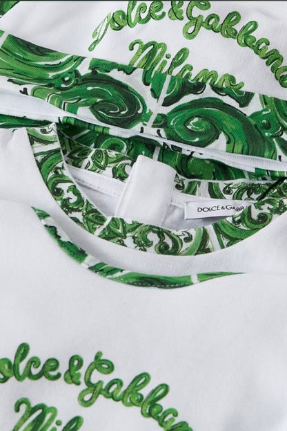 طقم مواليد دولتشي اند غابانا | Dolce & Gabbana Baby Set - Size 0-3 months