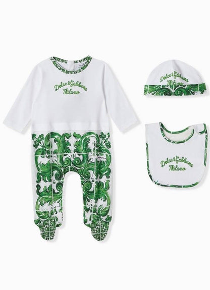 طقم مواليد دولتشي اند غابانا | Dolce & Gabbana Baby Set - Size 0-3 months