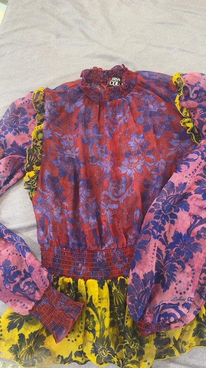 Versace Set Blouse and Skirt- size M-L