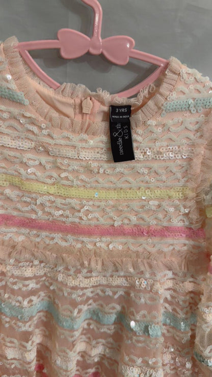 فستان نيدل اند ثريد مستعمل | Needle & Thread Dress Used - size 3 Years