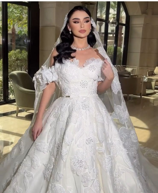 فستان زفاف سباركل بوتيك مستعمل | Sparkle Boutique Dress Used - size S
