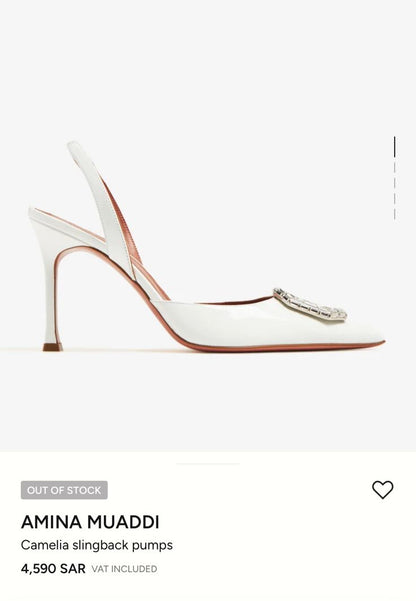 Amina Muaddi Heels Used Once- size 36.5