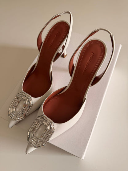 Amina Muaddi Heels Used Once- size 36.5