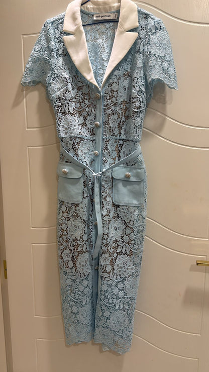 فستان سيلف بورتريت مستعمل مرة فقط| Self-Portrait Dress Used Once - size 12