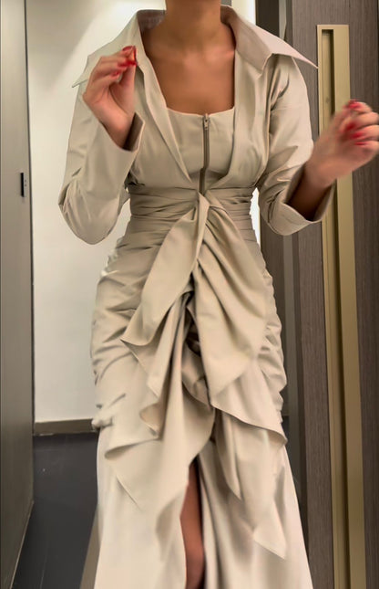 فستان المصممة كادي بوتيك مستعمل مرة فقط | Alkadi_Atilyh Dress Used Once Only - size M