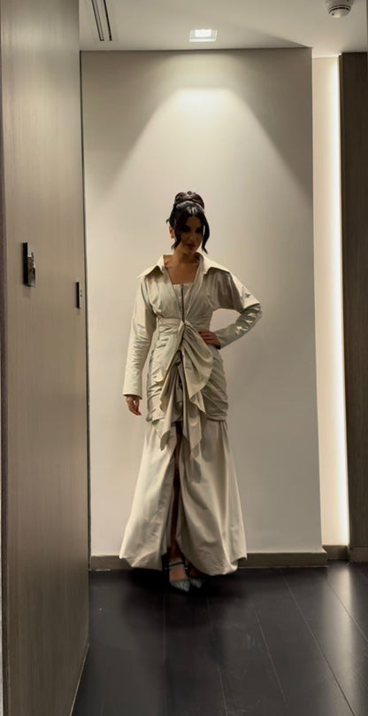فستان المصممة كادي بوتيك مستعمل مرة فقط | Alkadi_Atilyh Dress Used Once Only - size M