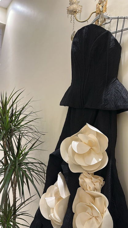 فستان المصممة بلقيس القضيب استعمال مرة فقط| LA'BESO Dress Used Once Only - size M