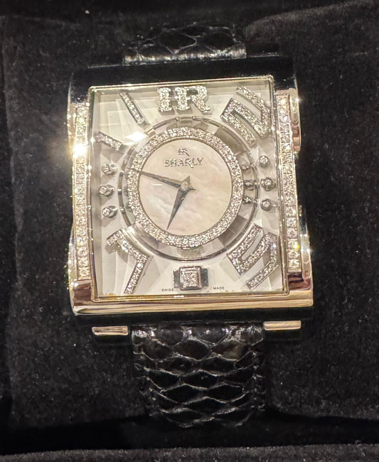 ساعة شارلي مرصعة بالالماس مستعملة | SHARLY Watch full diamond  Used - Vintage
