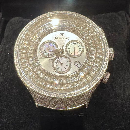 ساعة جوزتاف مرصعة بالالماس مستعملة | Elie Jouztaf Watch full diamond Used - size 42-44