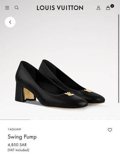 كعب لويس فيتون مستعمل | Louis vuitton Heels Used - size 36.5 fits 37.5-38
