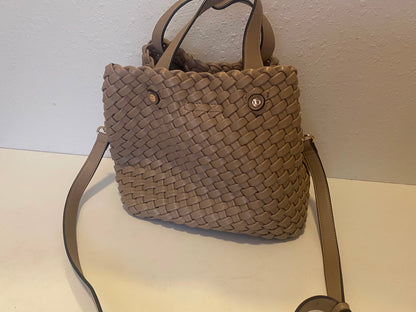 Dune London Taupe Woven Tote Bag Used