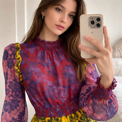 Versace Set Blouse and Skirt- size M-L