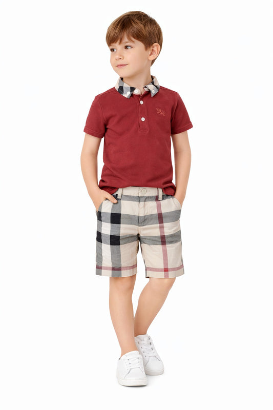 طقم بيربيري ولادي | BURBERRY Set - size 18 months