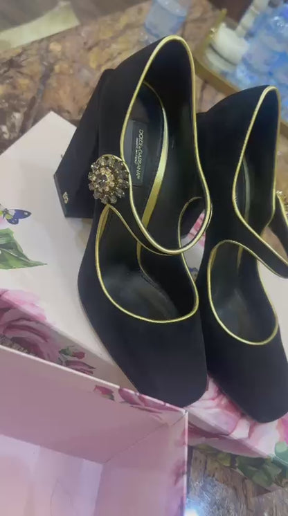 كعب مخمل دولتشي اند غابانا | Dolce & Gabbana Heels - size 38